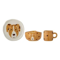 Vajilla infantil Fenix gres 3 piezas, perro
