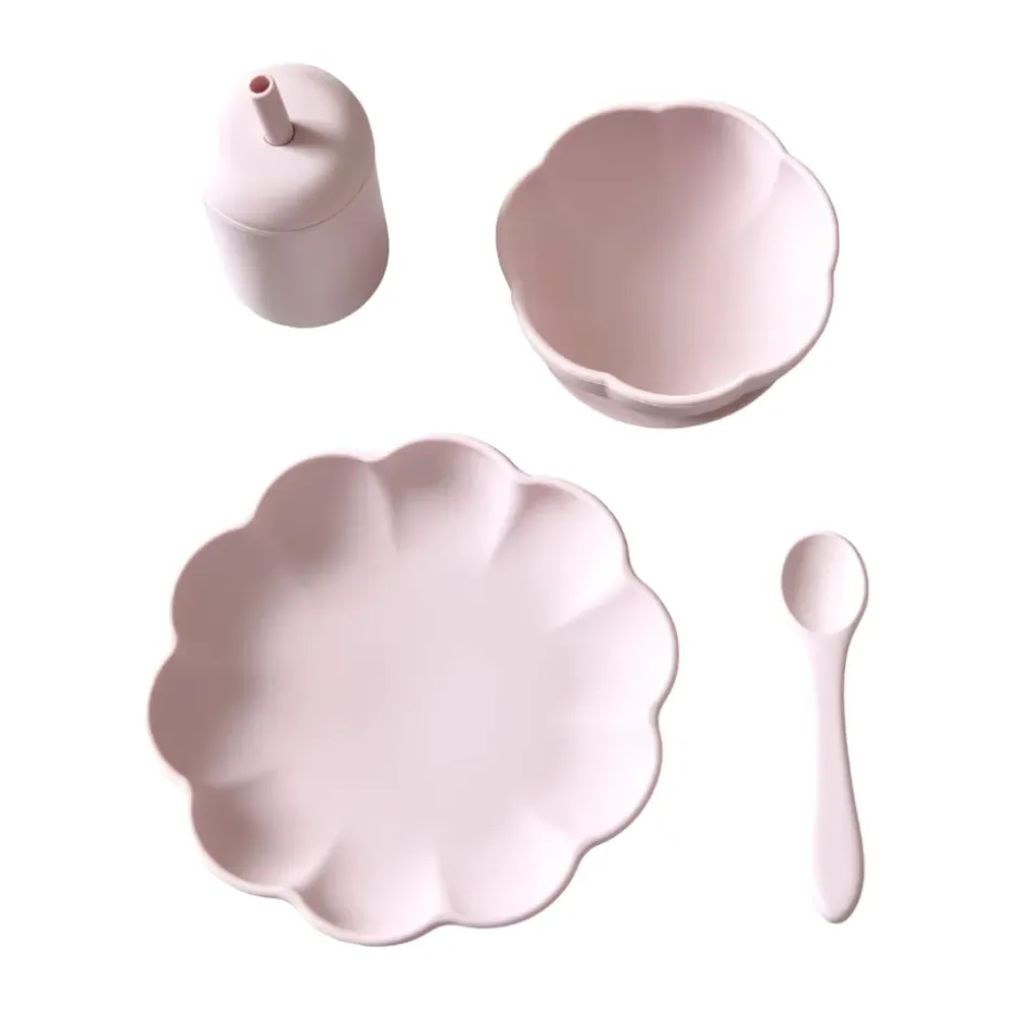 Vajilla infantil Little Poppy 4 piezas, Light pink