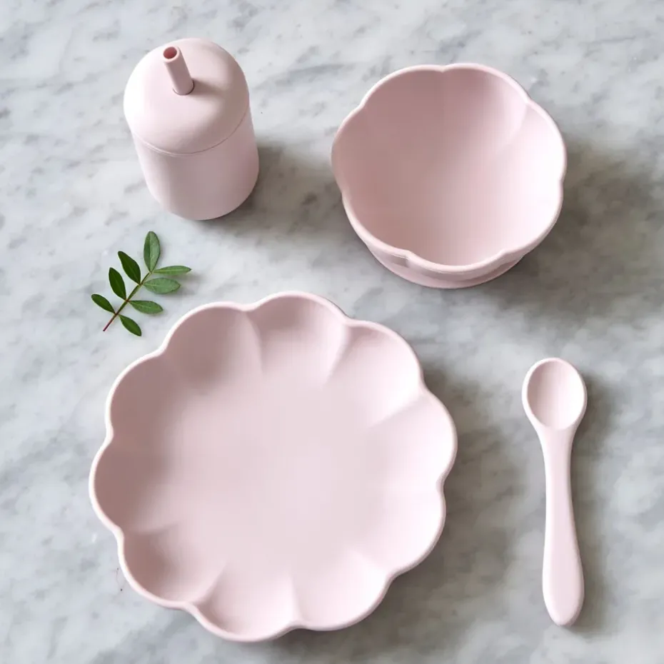 Vajilla infantil Little Poppy 4 piezas, Light pink
