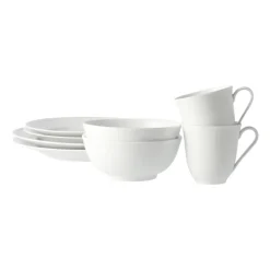 Vajilla Swedish Grace blanco, 8 piezas, 8 piezas