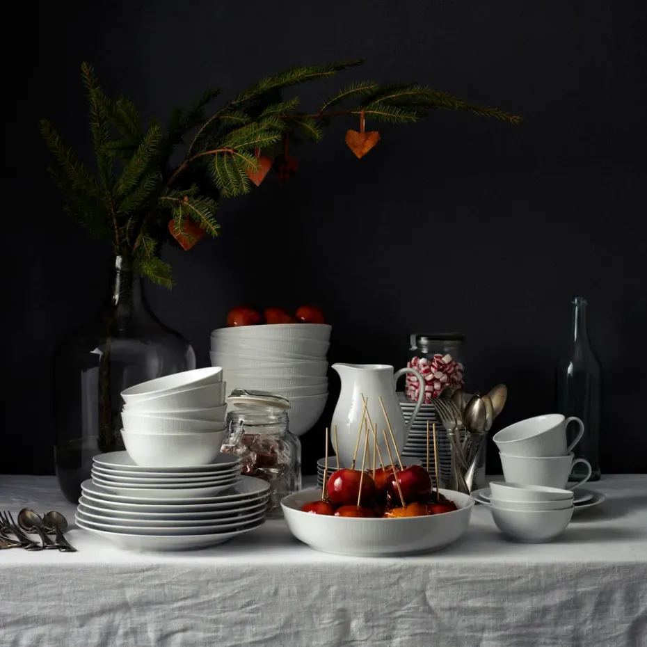 Vajilla Swedish Grace blanco, 8 piezas, 8 piezas