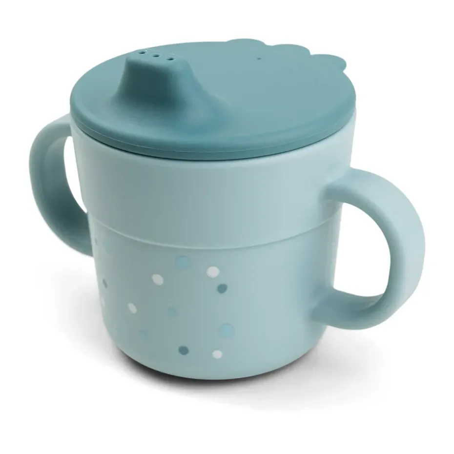 Vaso con boquilla Happy Dots foodie 21,5 cl, Blue
