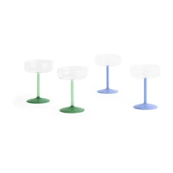 Vaso coupe Tint 20 cl 2 unidades, Clear-jade light green-jade dark green