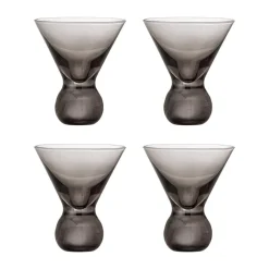 Vaso de cóctel Corliss, pack de 4, Gris