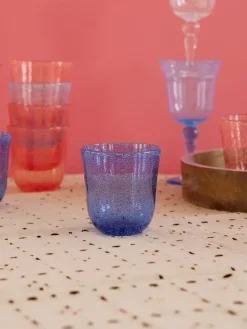 Vaso diseño burbuja Rice acrílico 41 cl, Azul