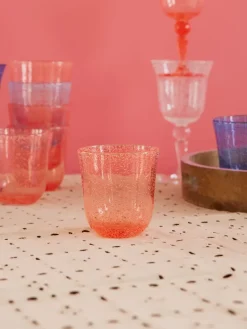 Vaso diseño burbuja Rice acrílico 41 cl, Melocotón