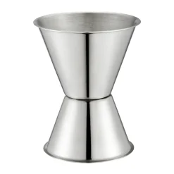 Vaso medidor reversible Maya 4-6 cl, Plata
