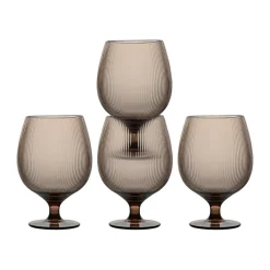 Vasos de cerveza Billi 50 cl, pack de 4, Marrón