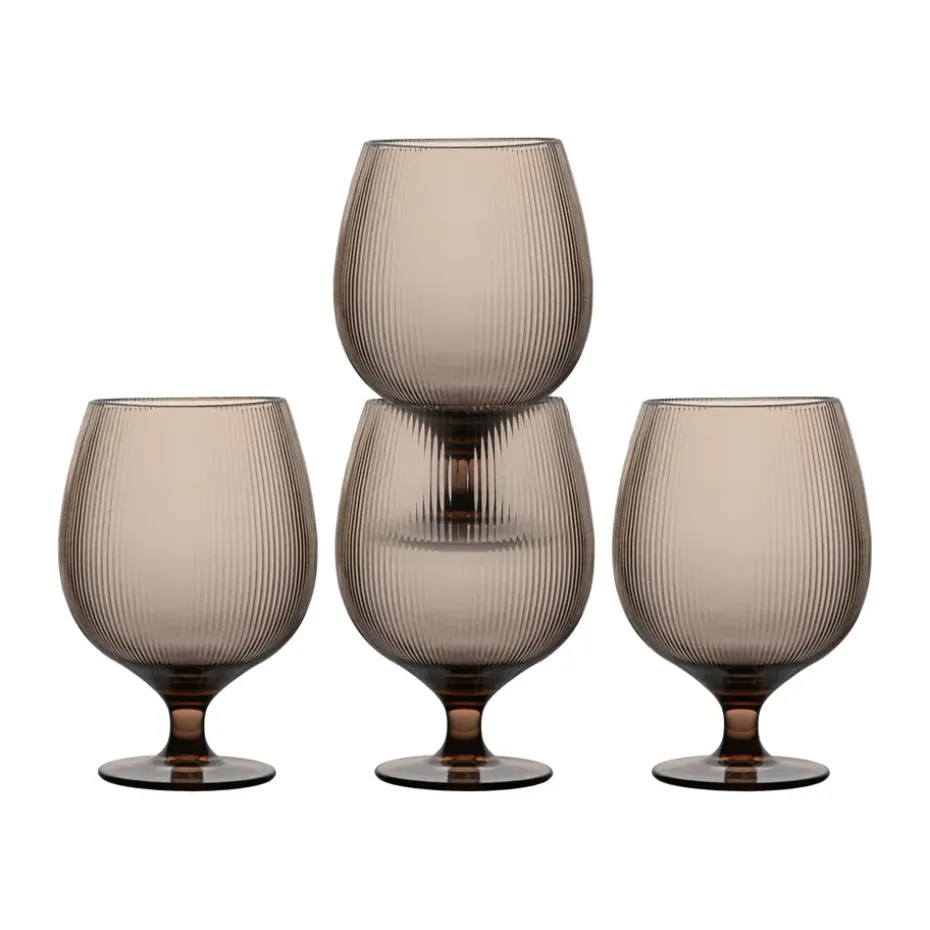 Vasos de cerveza Billi 50 cl, pack de 4, Marrón