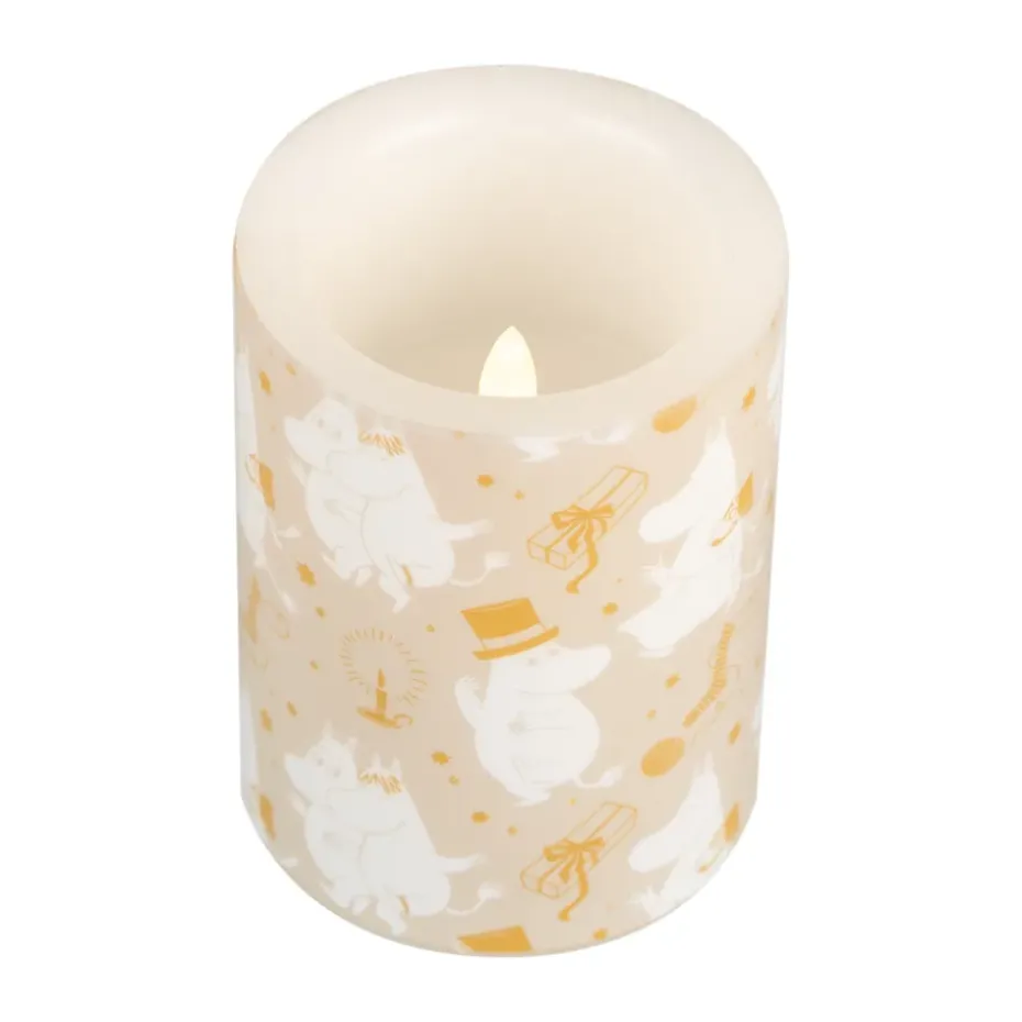 Vela gruesa LED Moomin 10 cm, Sparkling stars