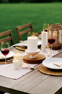 Vela gruesa LED Uyuni blanco Ø7,8 cm, 20,3 cm