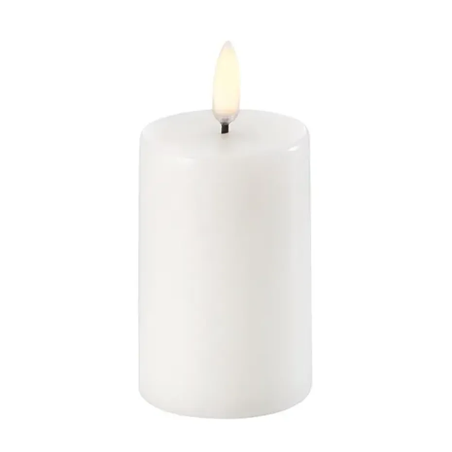 Vela gruesa LED Uyuni blanco Ø5 cm, 7,5 cm