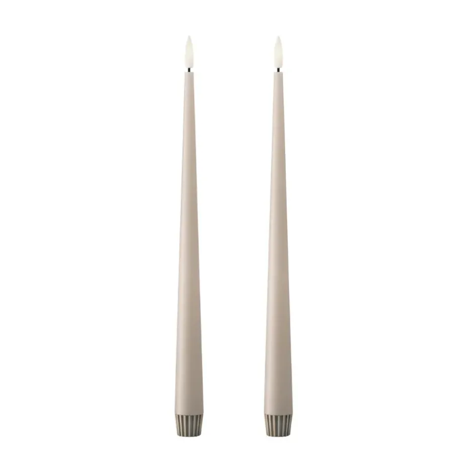 Velas LED ester & erik, 2-pack, 22 Linen Grey , 30 cm
