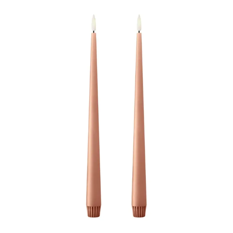 Velas LED ester & erik, 2-pack, 20 Rosy caramel , 30 cm