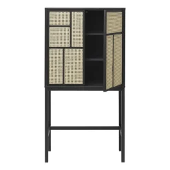 Vitrina Air, Negro, ratán