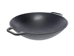 Wok de hierro fundido 36 cm, Negro
