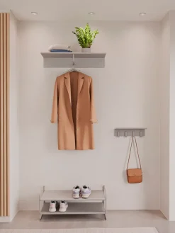 Zapatero A-shoe rack 33x80 cm, Soft grey