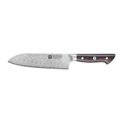 Zwilling Tanrei cuchillo santoku 18 cm, Acero damasco-negro